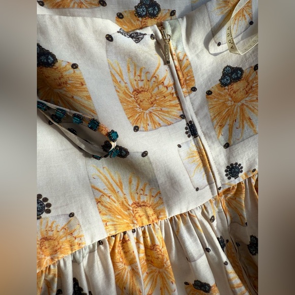 Agua by Agua Bendita Lima Bisuteria Mini Dress Hand-Embroidered - Picture 11 of 12